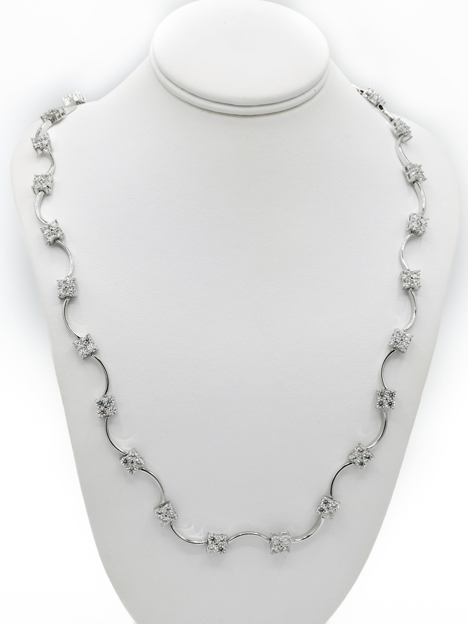 Sterling Silver CZ Fancy Chain