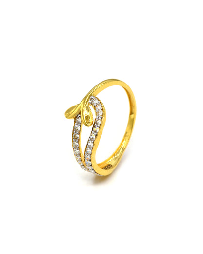 18ct Gold CZ Ladies Ring 1.48 GMS - Roop Darshan