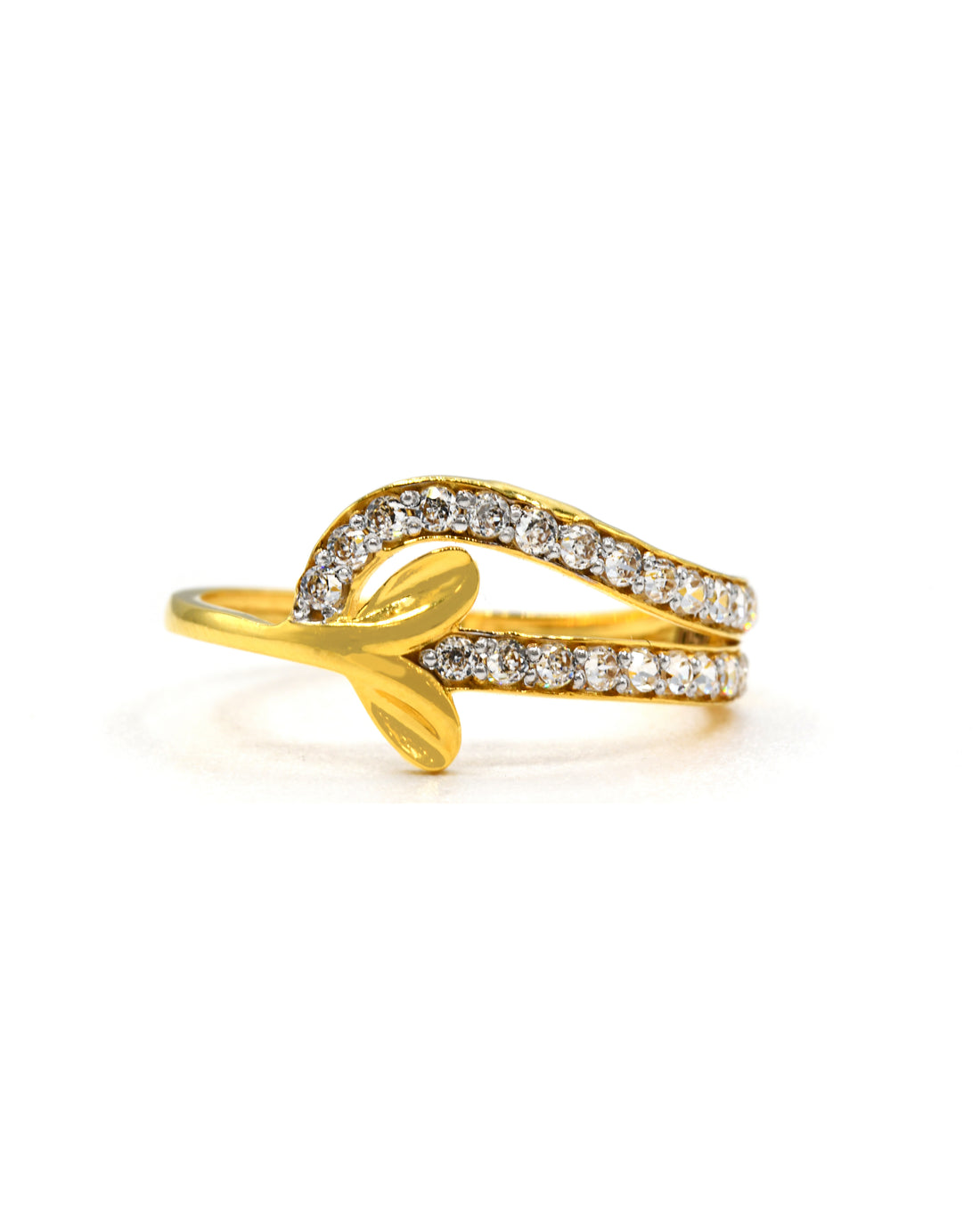 18ct Gold CZ Ladies Ring 1.48 GMS - Roop Darshan