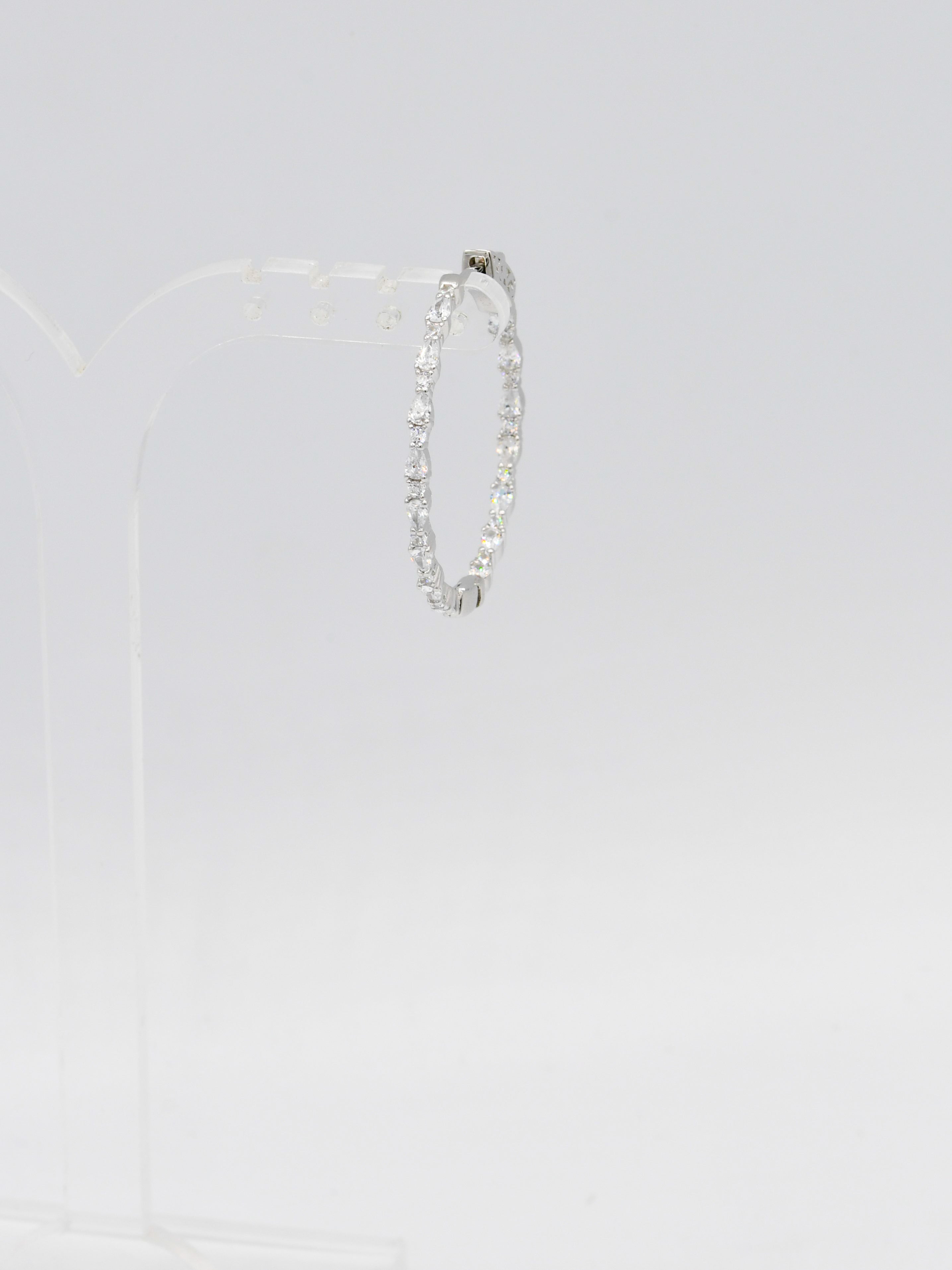 Sterling Silver CZ Bali