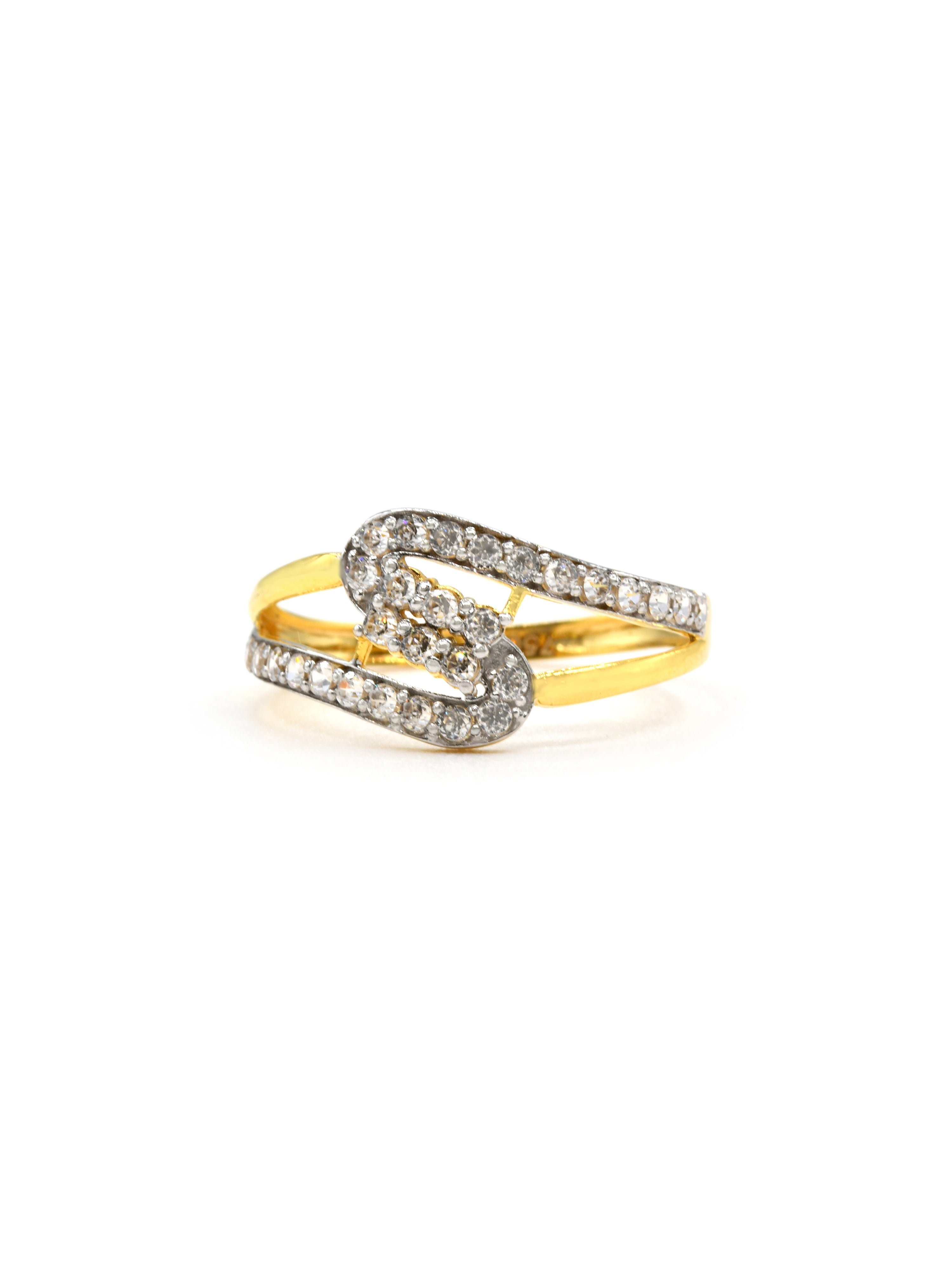 18ct Gold CZ Ladies Ring 1.62 GMS - Roop Darshan