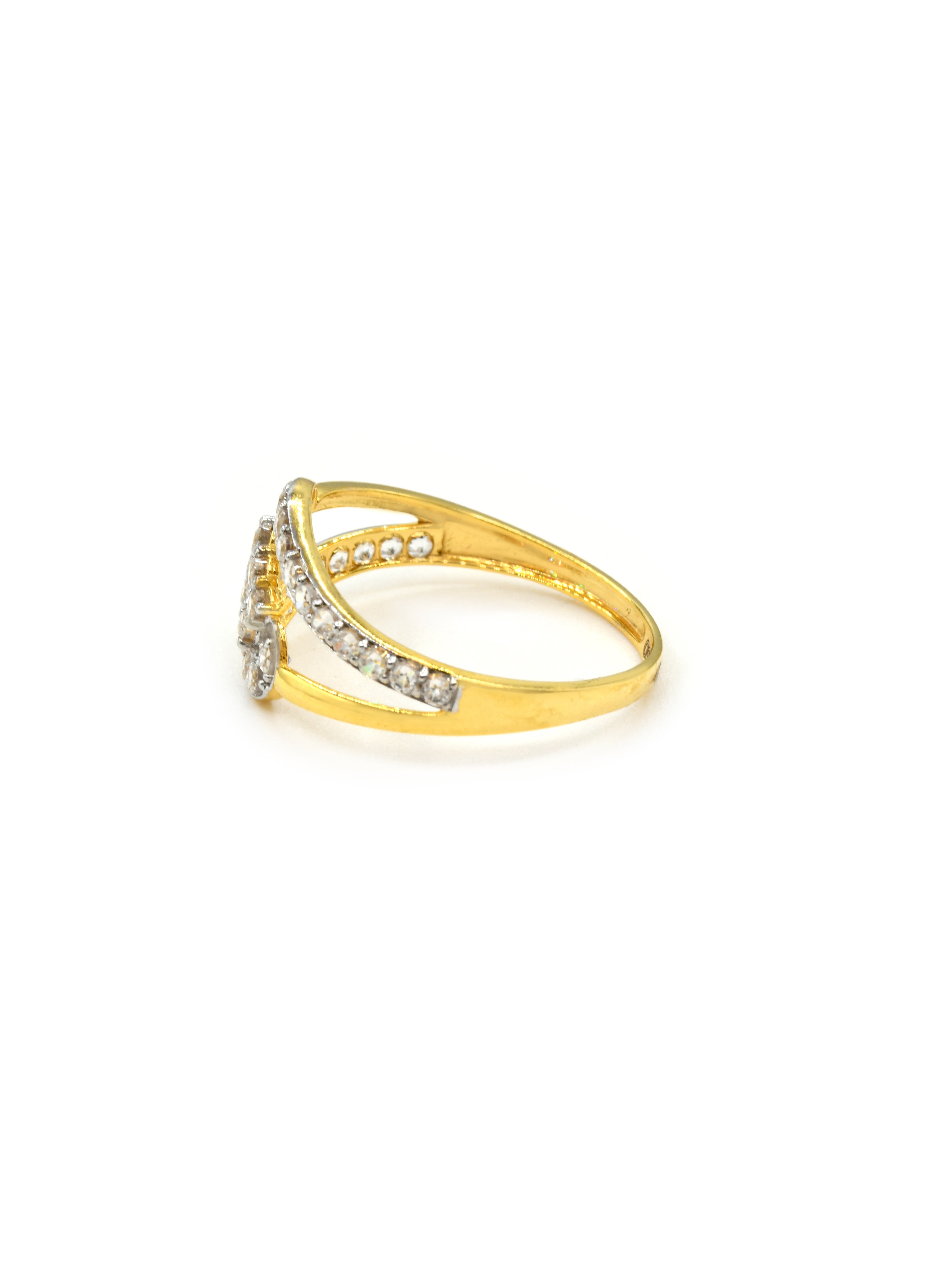 18ct Gold CZ Ladies Ring 1.62 GMS - Roop Darshan
