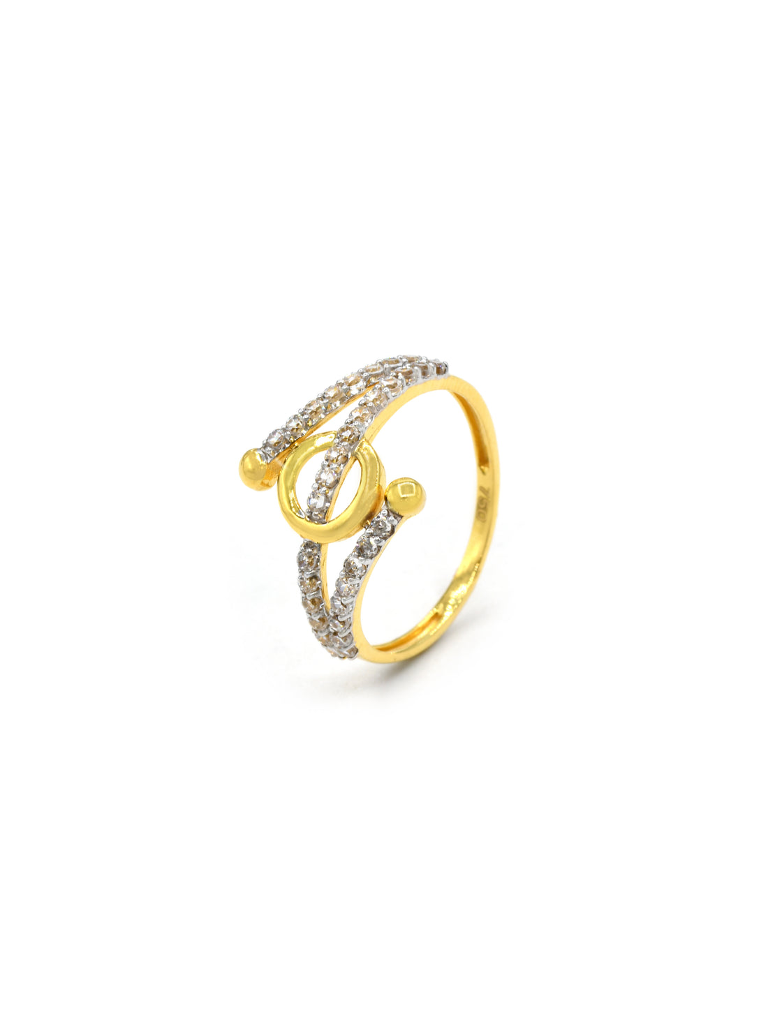 18ct Gold CZ Ladies Ring 1.61 GMS - Roop Darshan