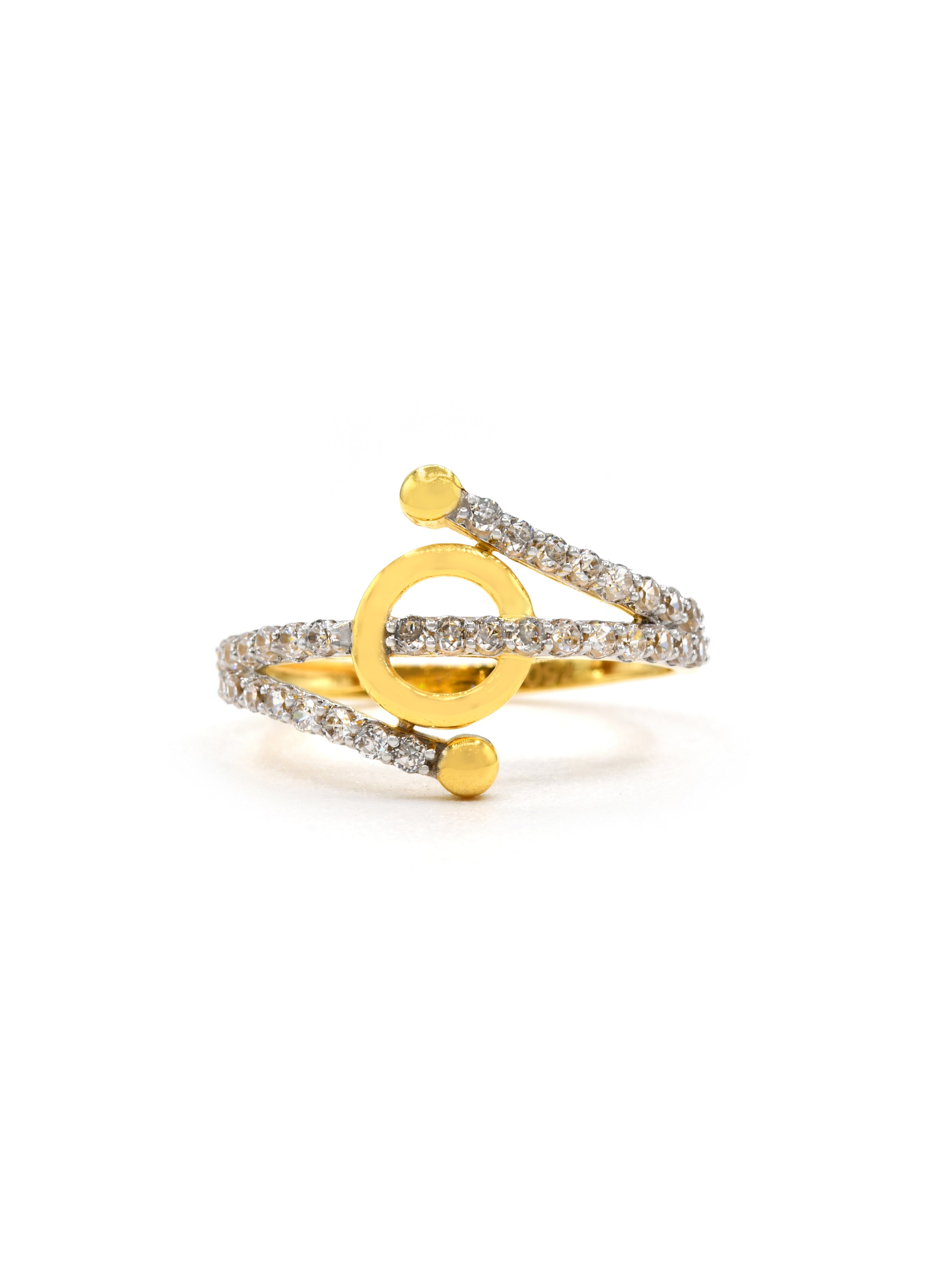 18ct Gold CZ Ladies Ring 1.61 GMS - Roop Darshan