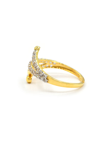 18ct Gold CZ Ladies Ring 1.61 GMS - Roop Darshan