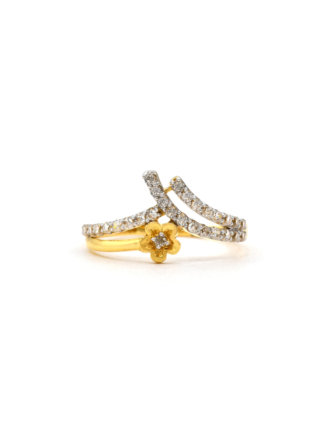 18ct Gold CZ Ladies Ring 1.59 GMS - Roop Darshan