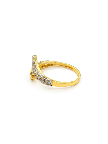 18ct Gold CZ Ladies Ring 1.59 GMS - Roop Darshan