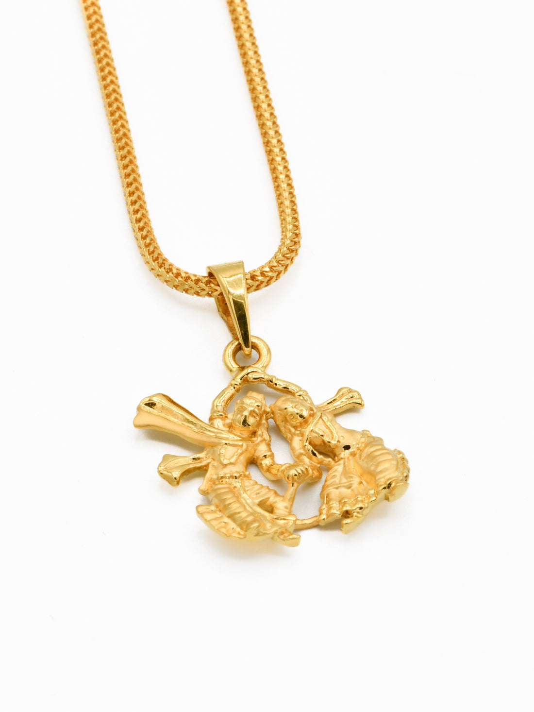 22ct Gold Radhe Krishna Pendant - Roop Darshan