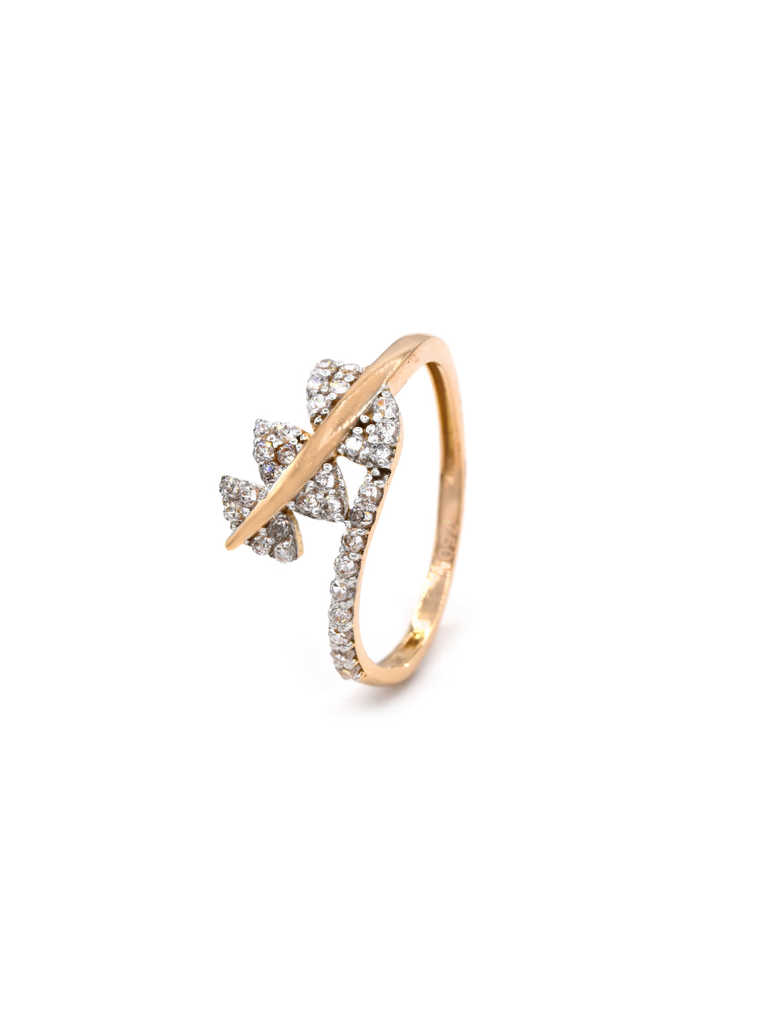 18ct Rose Gold CZ Ladies Ring 1.63 GMS - Roop Darshan