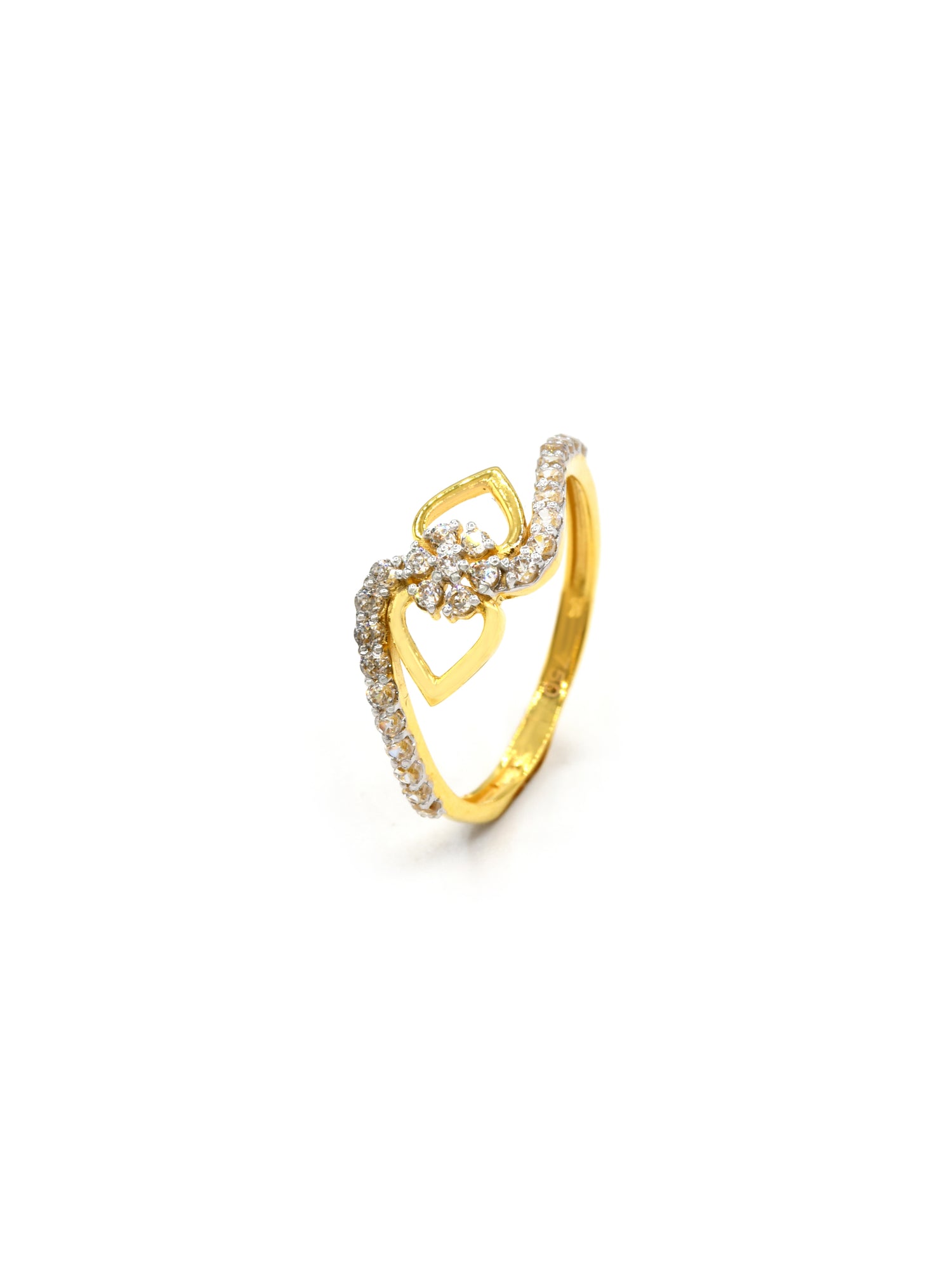 18ct Gold CZ Ladies Ring 1.64 GMS - Roop Darshan