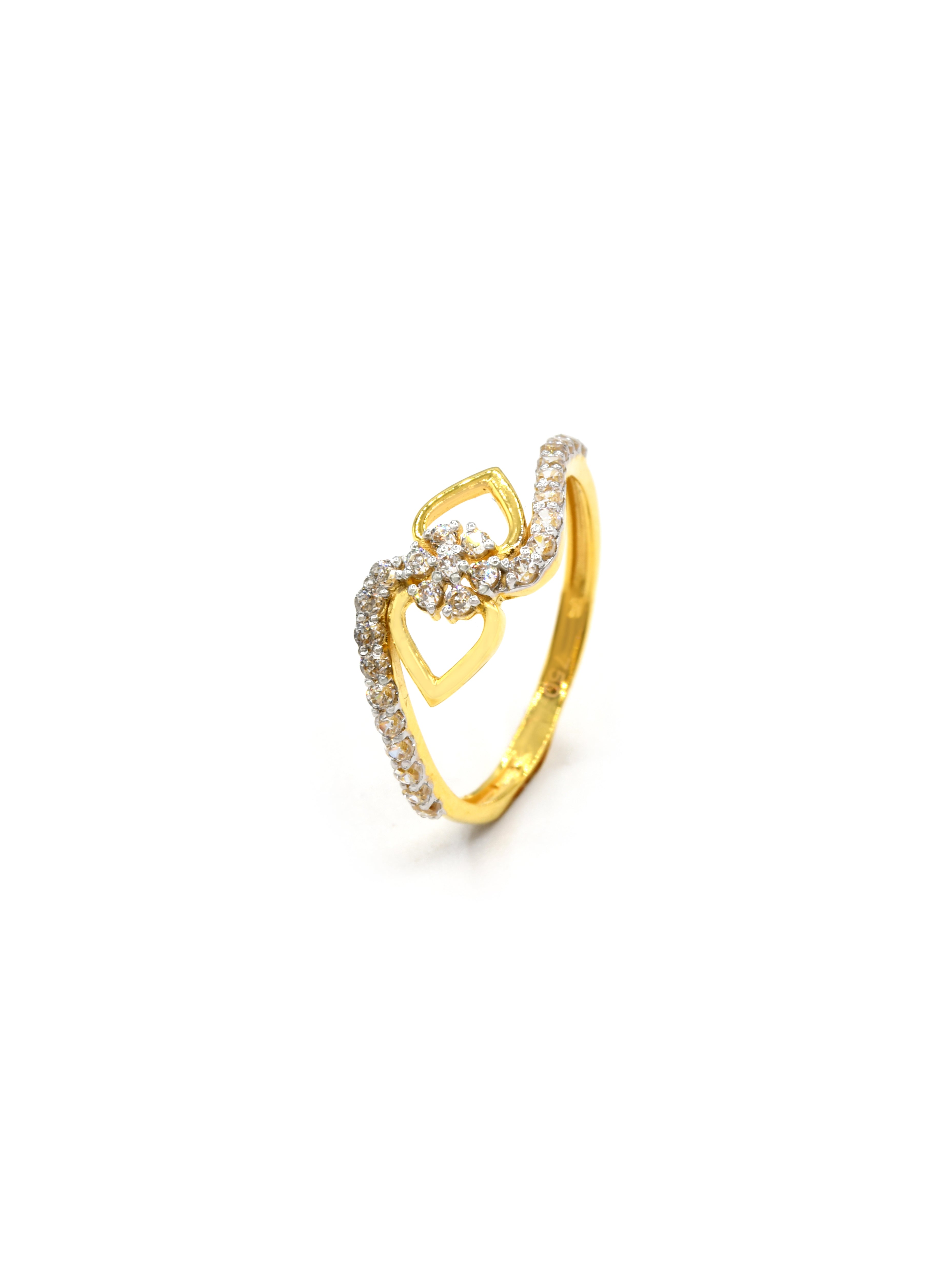 18ct Gold CZ Ladies Ring 1.64 GMS - Roop Darshan