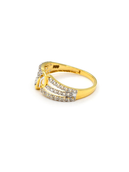 18ct Gold CZ Ladies Ring 2.04 GMS - Roop Darshan