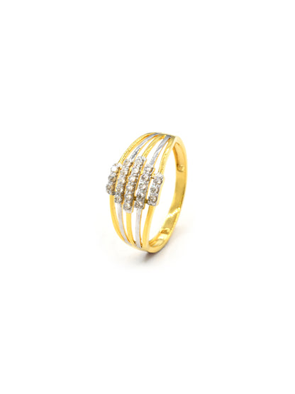 18CT Gold CZ Ladies Ring 2.15 GMS - Roop Darshan