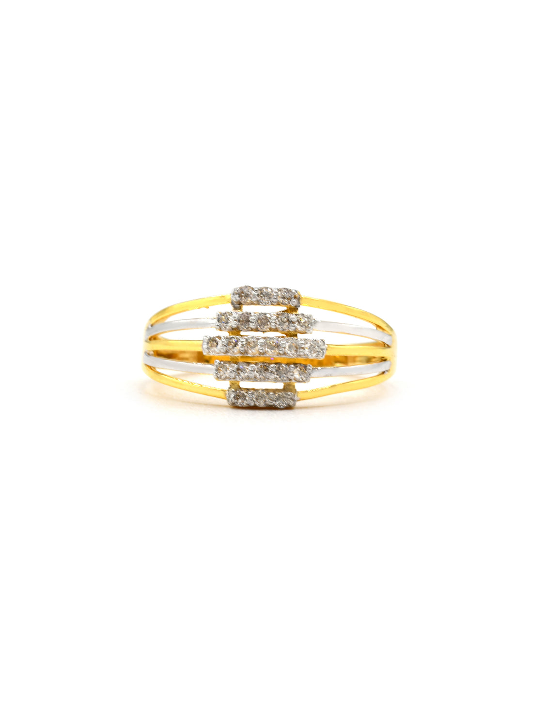 18CT Gold CZ Ladies Ring 2.15 GMS - Roop Darshan