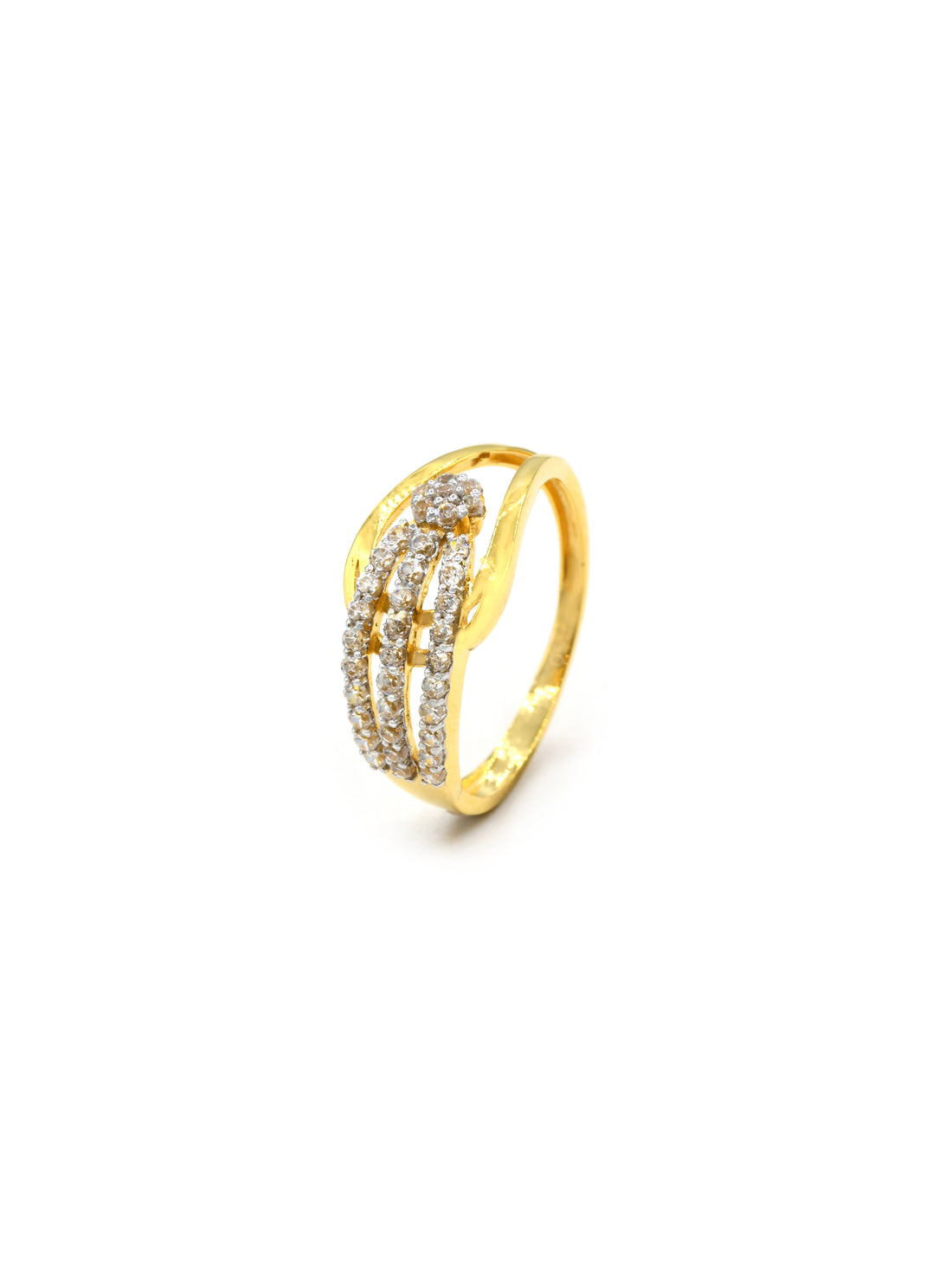 18ct Gold CZ Ladies Ring 2.26 GMS - Roop Darshan