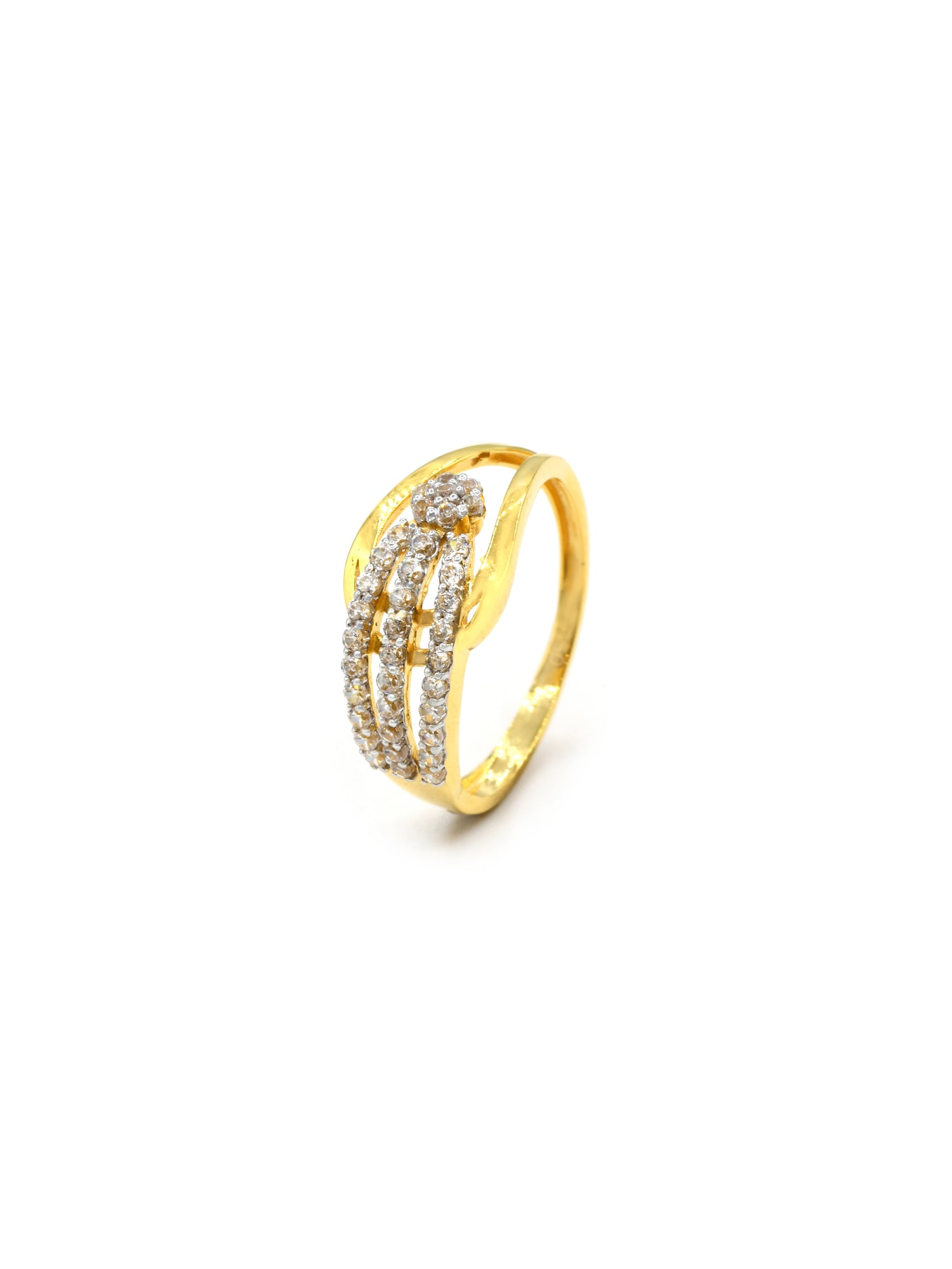 18ct Gold CZ Ladies Ring 2.26 GMS - Roop Darshan