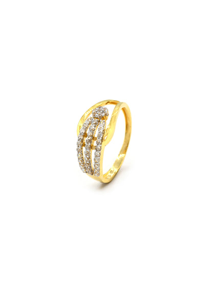18ct Gold CZ Ladies Ring 2.26 GMS - Roop Darshan