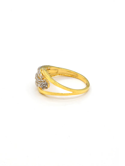 18ct Gold CZ Ladies Ring 2.26 GMS - Roop Darshan