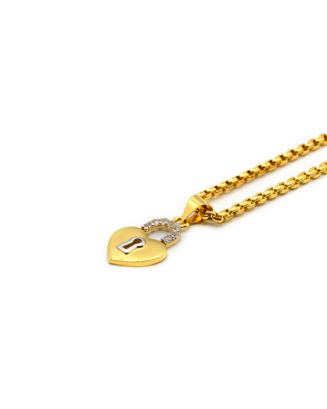 18ct Gold Heart CZ Pendant 0.62 GMS - Roop Darshan