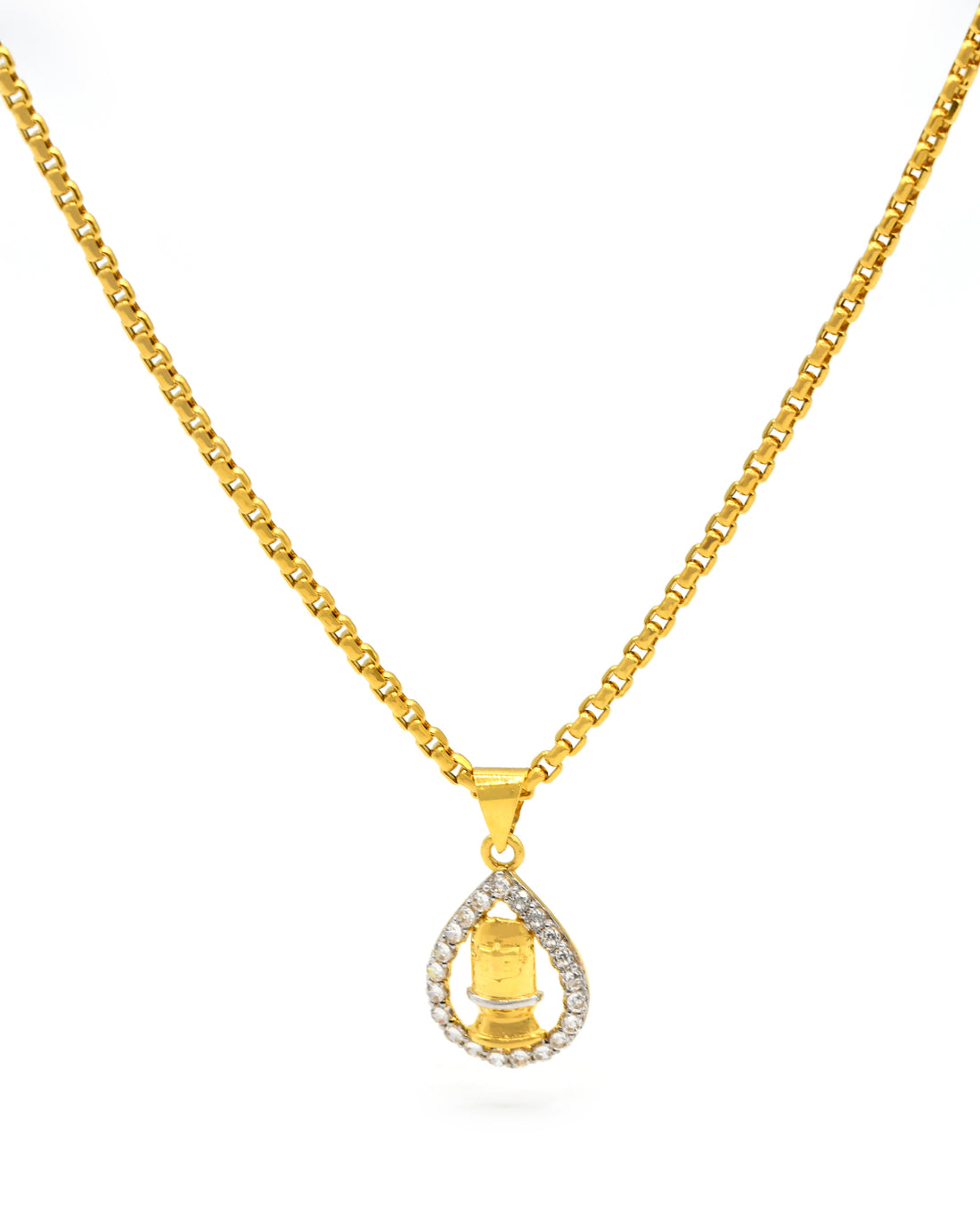 18ct Gold CZ Pendant - Roop Darshan