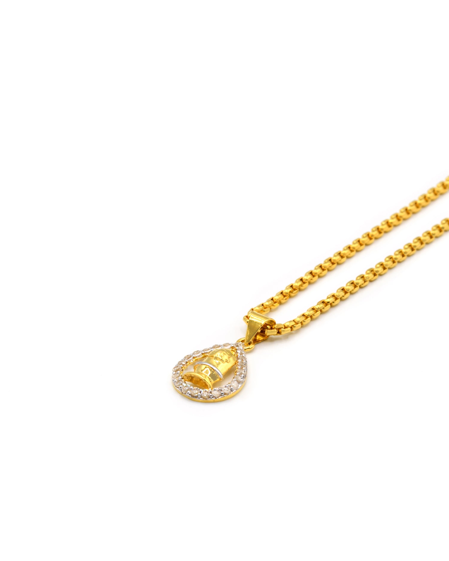 18ct Gold CZ Pendant - Roop Darshan