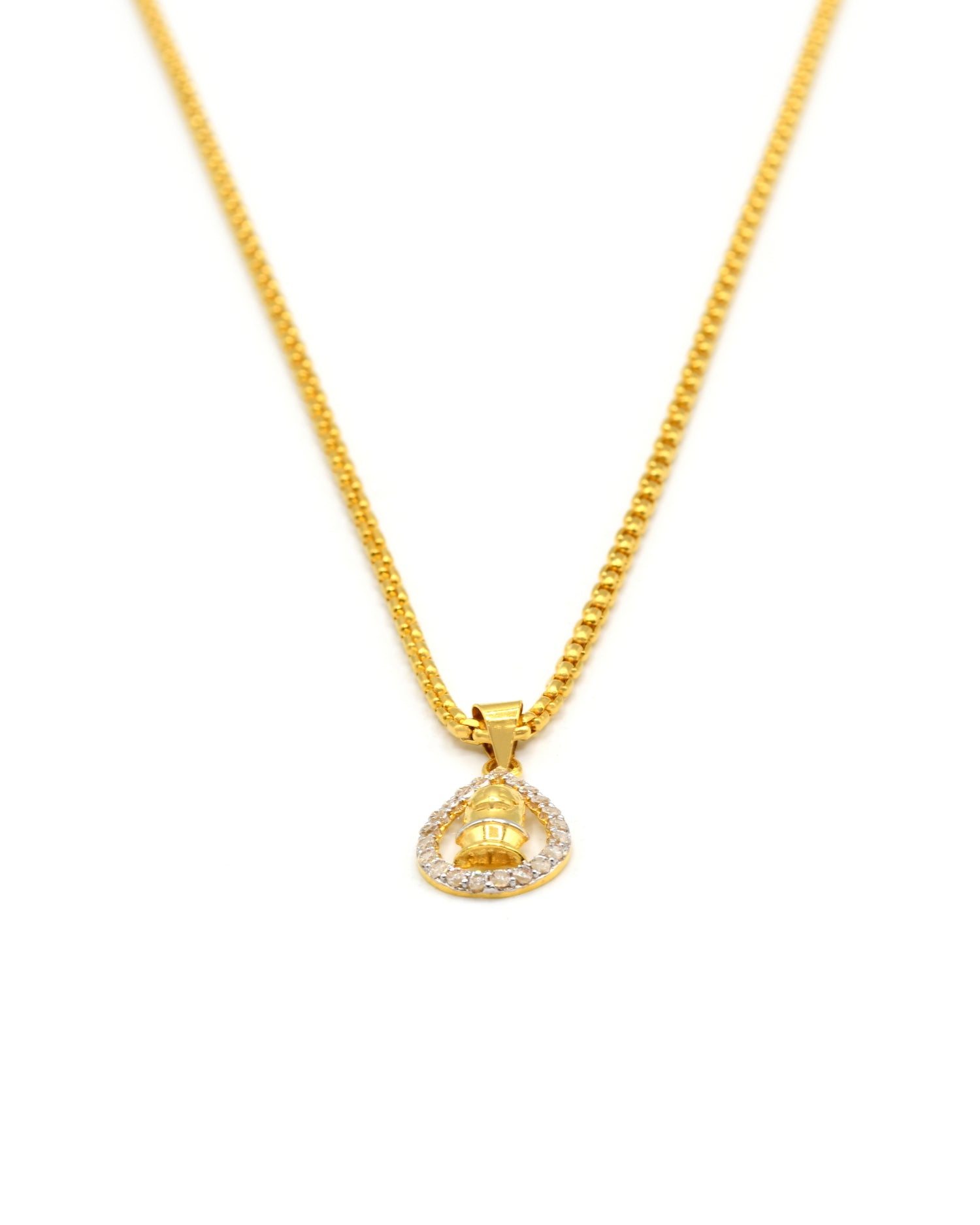 18ct Gold CZ Pendant - Roop Darshan