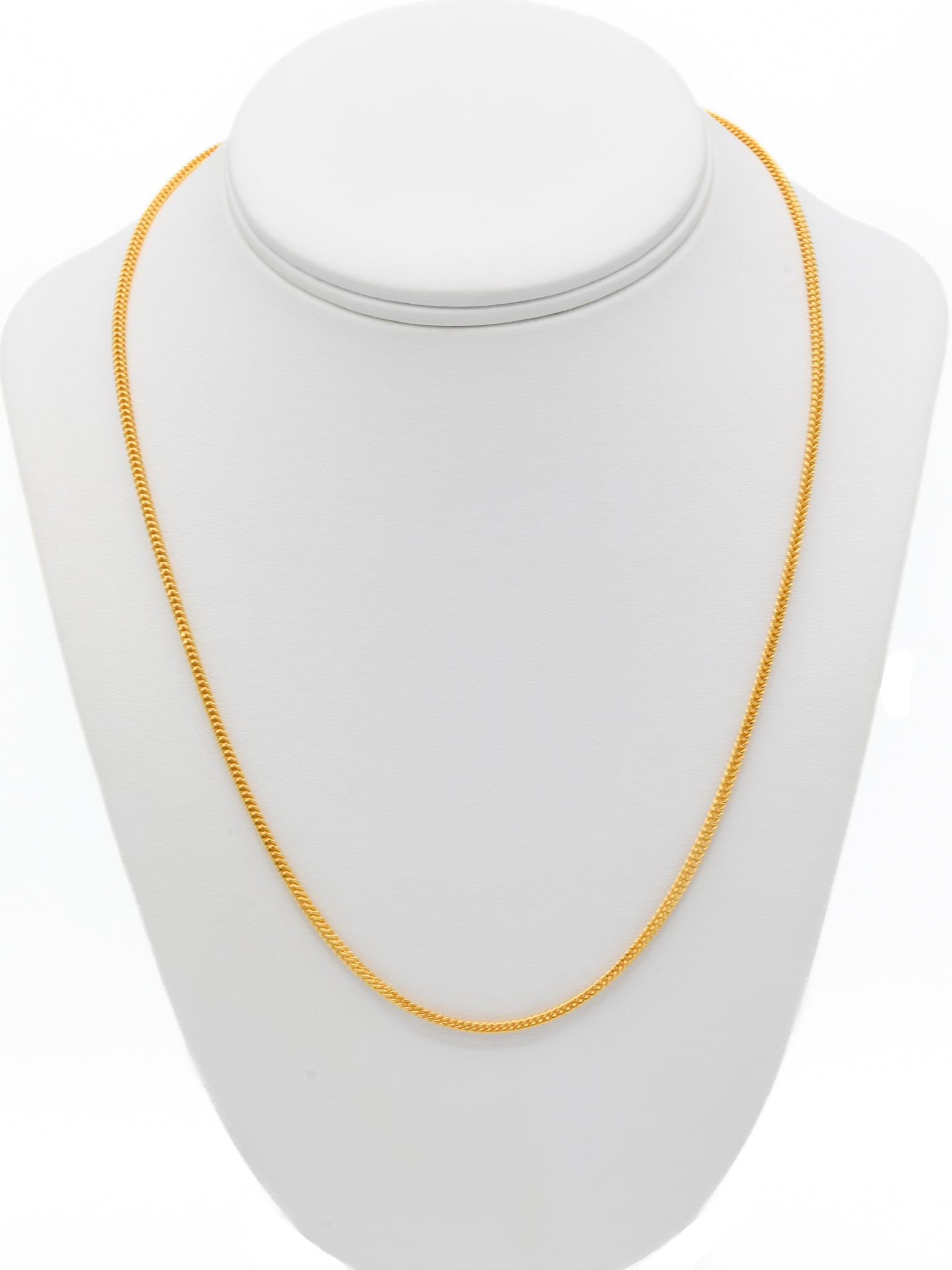 22ct Gold Hollow Fox Tail Chain - 50 CM – Roop Darshan