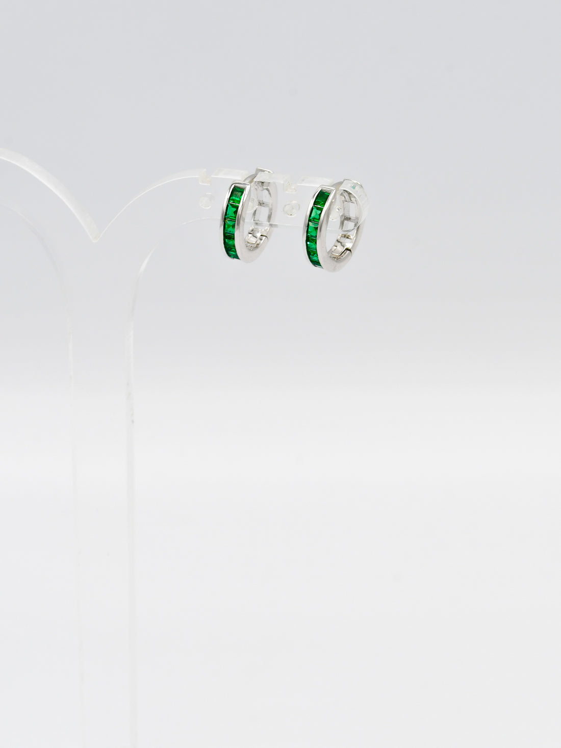 Sterling Silver Green CZ Bali