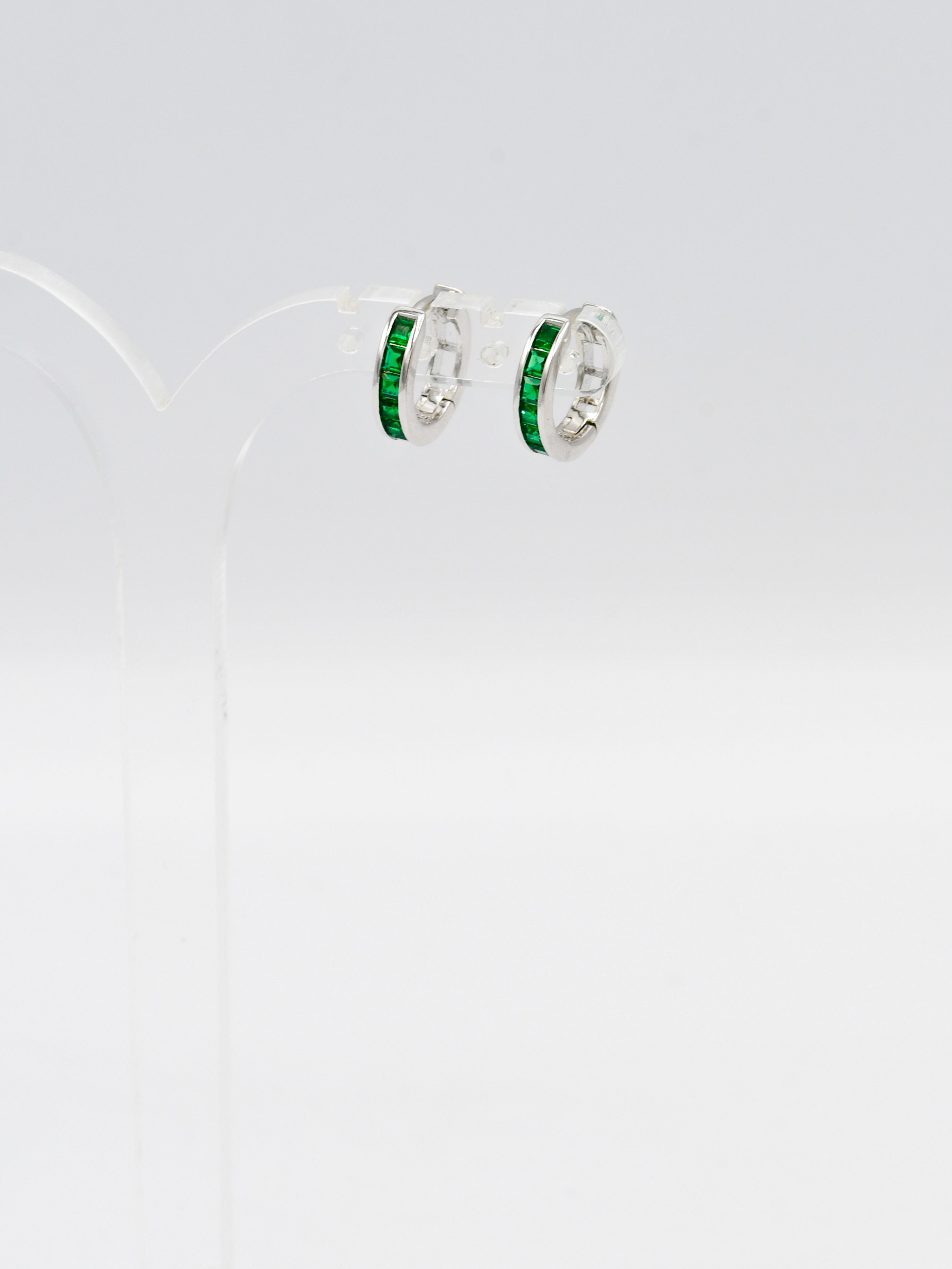 Sterling Silver Green CZ Bali