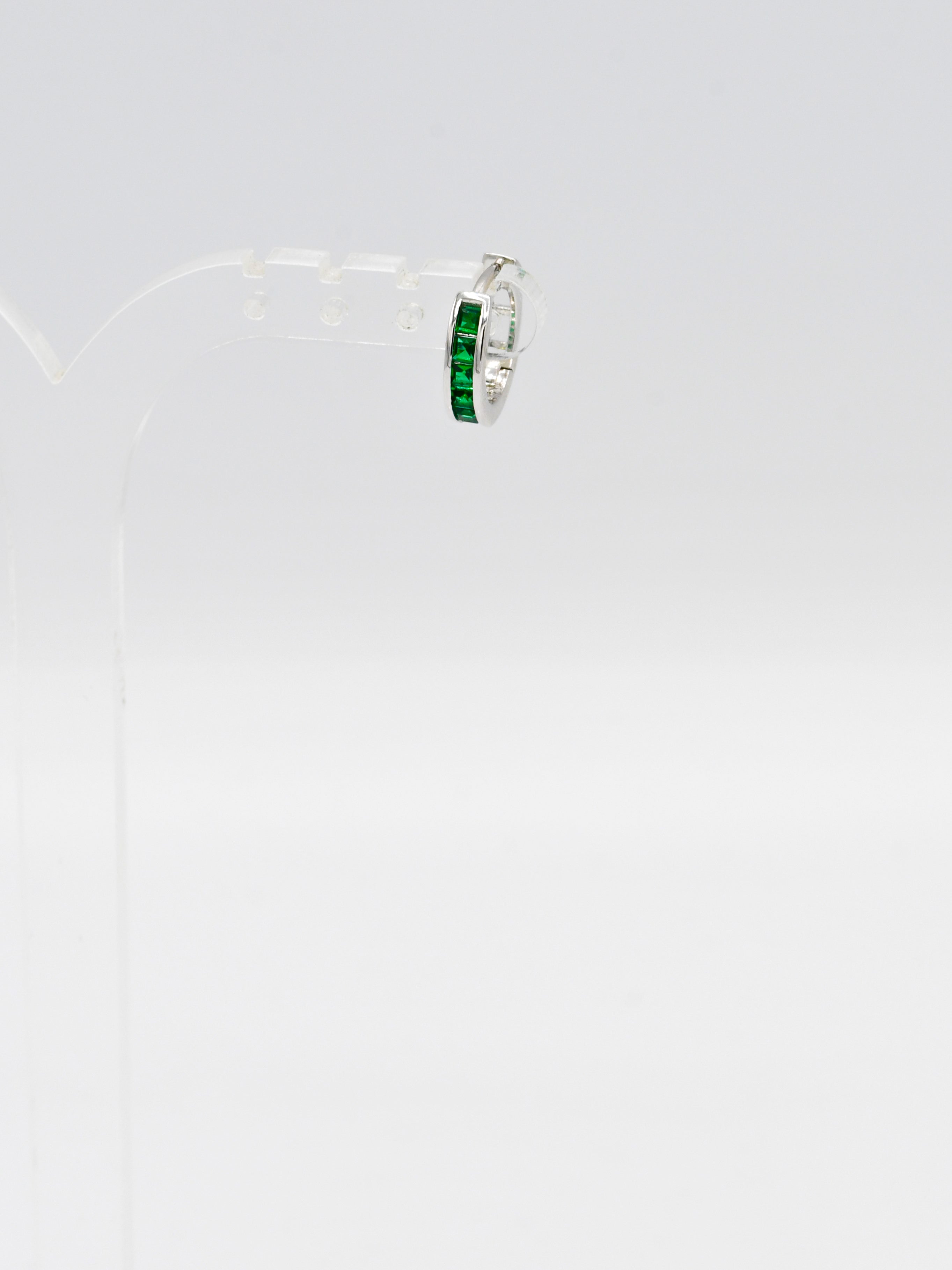 Sterling Silver Green CZ Bali