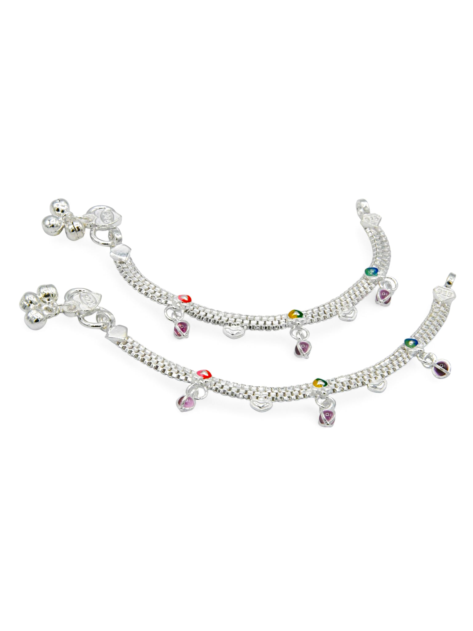 Silver Baby Anklets - Roop Darshan