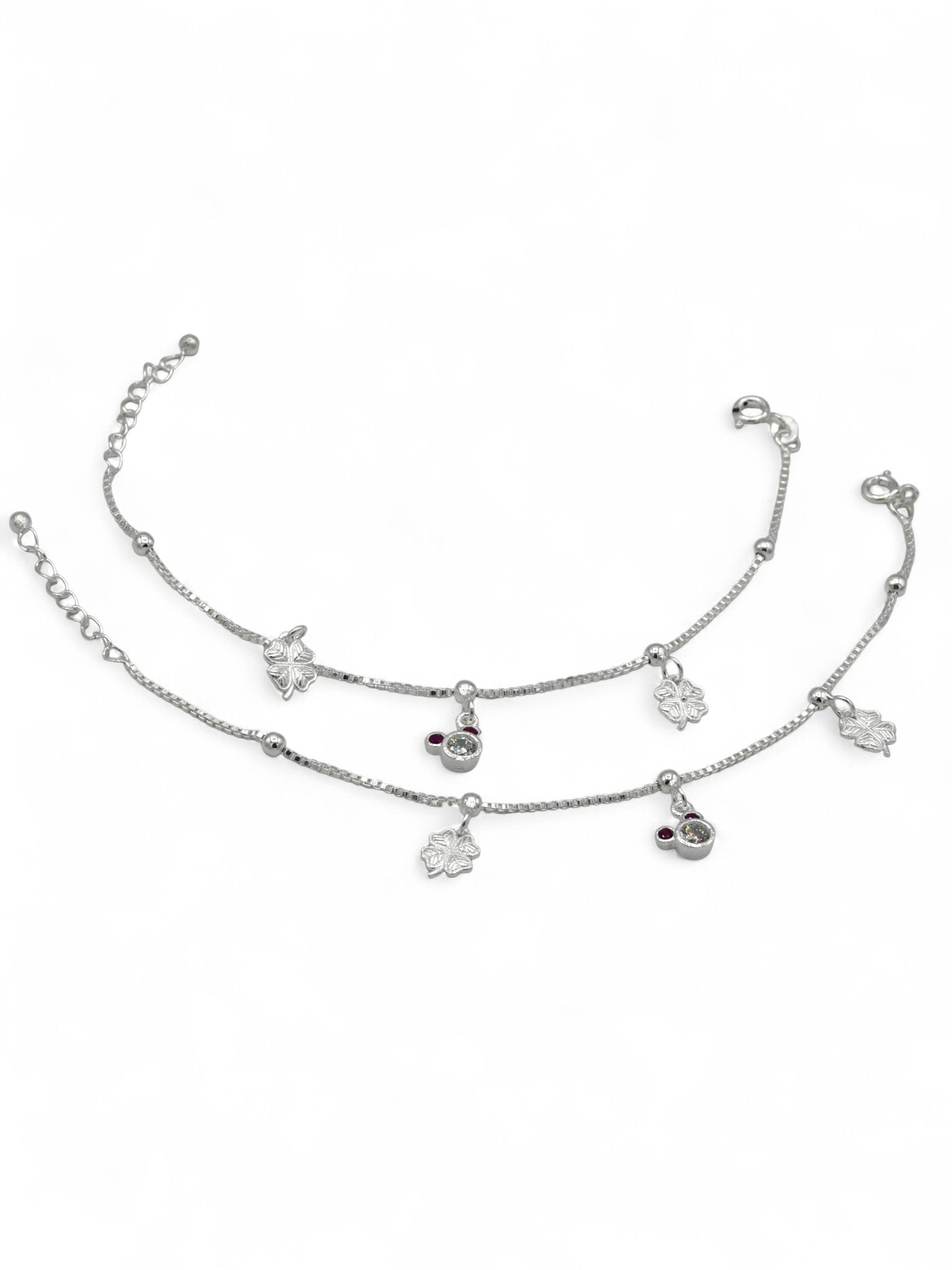 Silver Baby Anklets - Roop Darshan