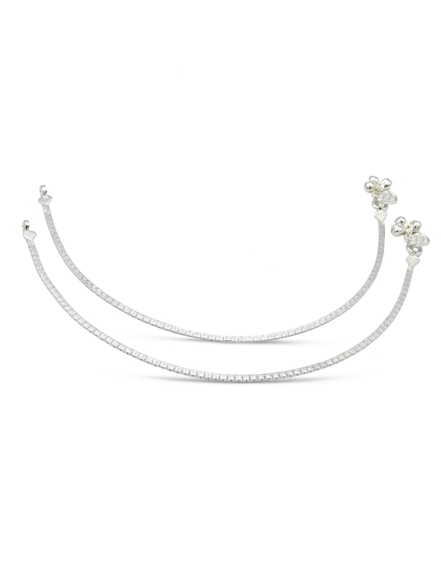 Sterling Silver Ladies Anklets - Roop Darshan