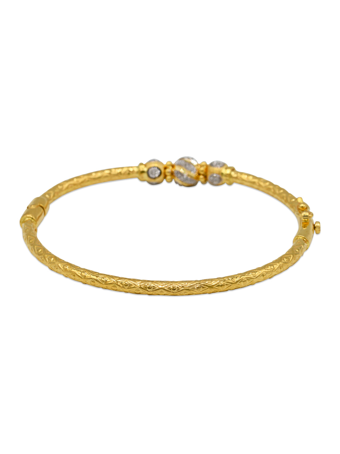 22ct Gold Two Tone Ball Bangle