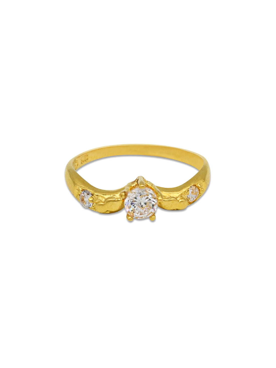 22ct Gold CZ Ladies Ring