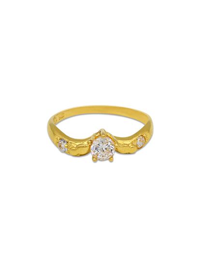 22ct Gold CZ Ladies Ring