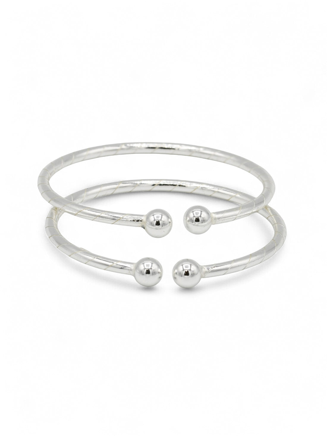 925 Sterling Silver Pair Baby Bangle