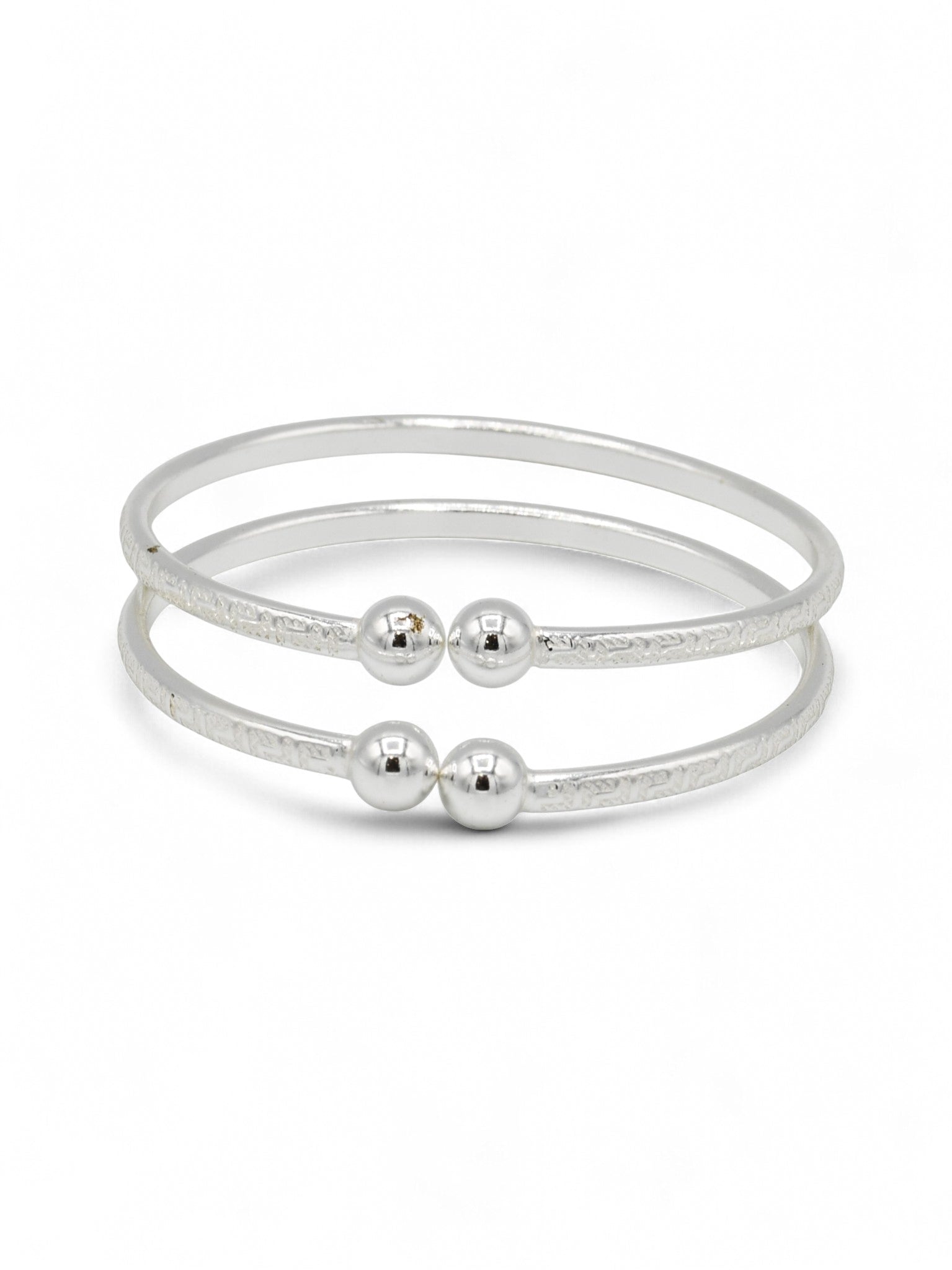 925 Sterling Silver Pair Baby Bangle - Roop Darshan
