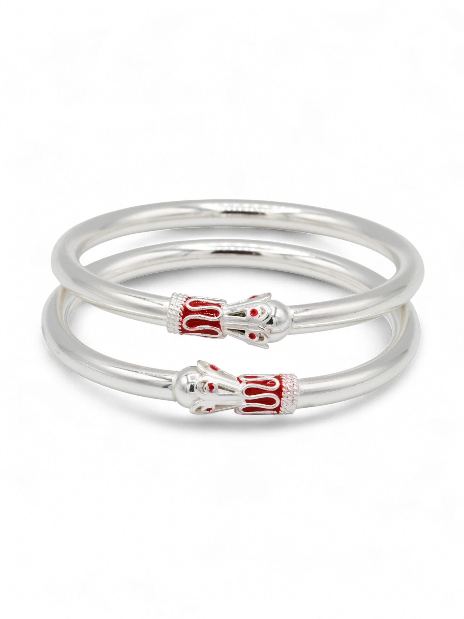 Silver Pair Baby Bangle - Roop Darshan
