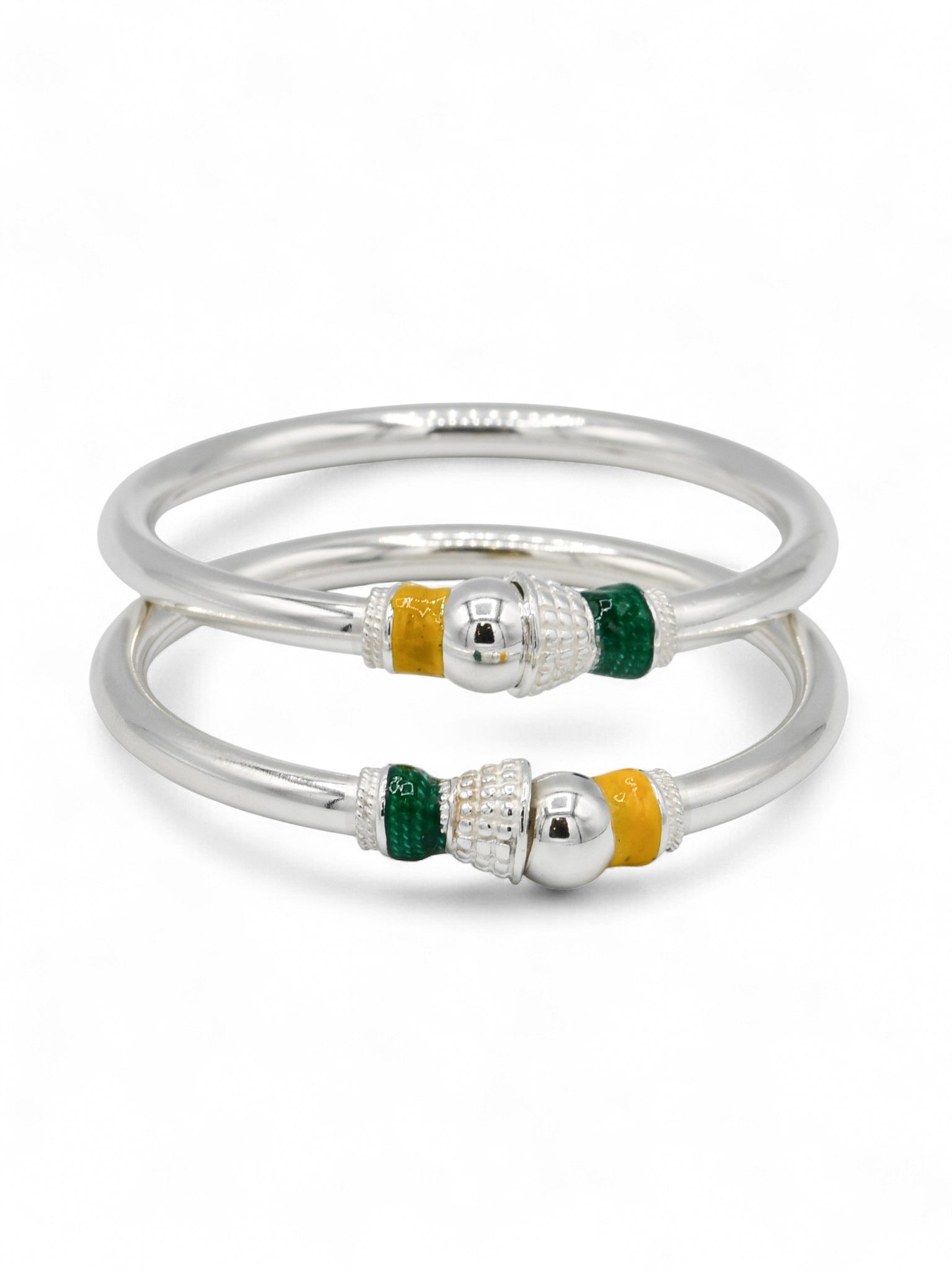 925 Sterling Silver Pair Baby Bangle - Roop Darshan