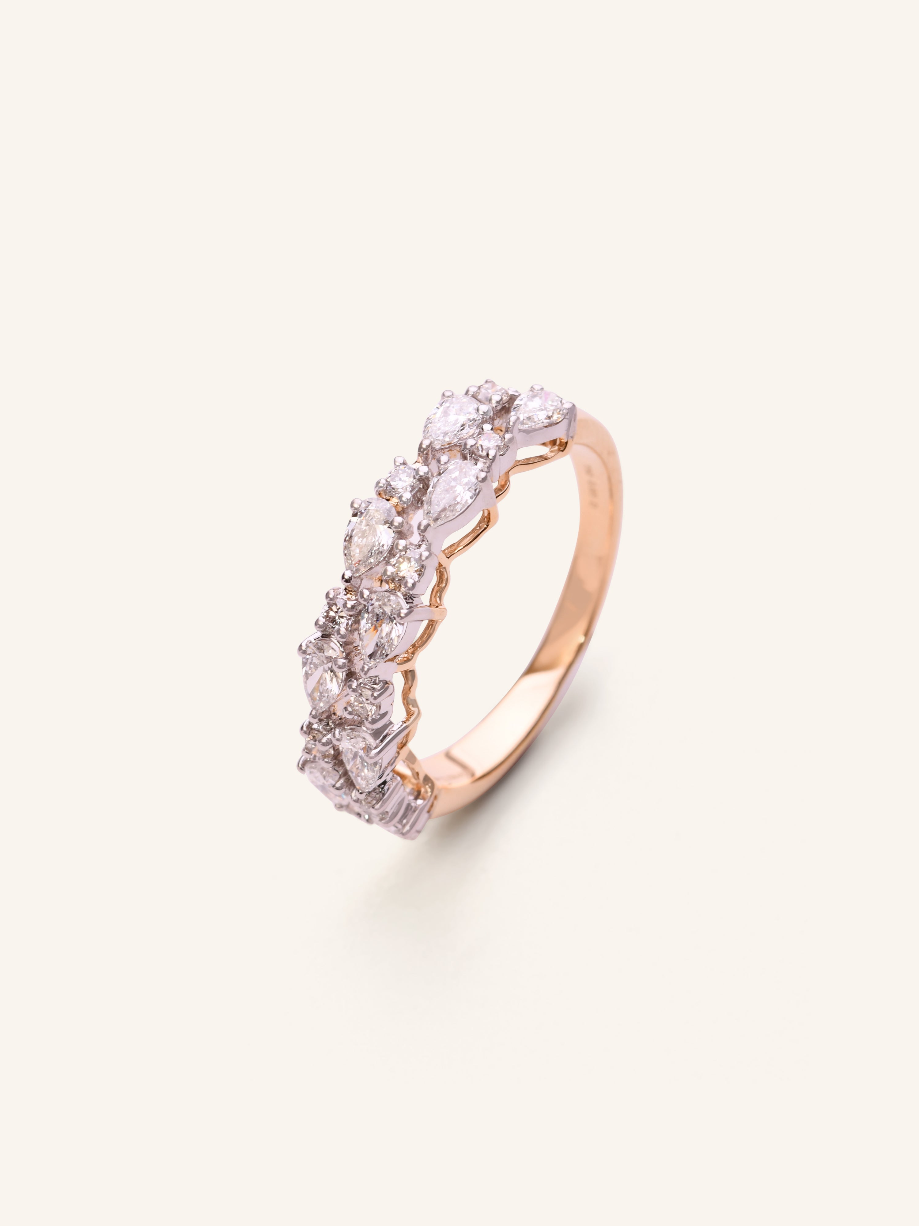 18ct Gold Dia Ladies Ring NW 3.290 GMS 18 Dia 0.85ct - Roop Darshan