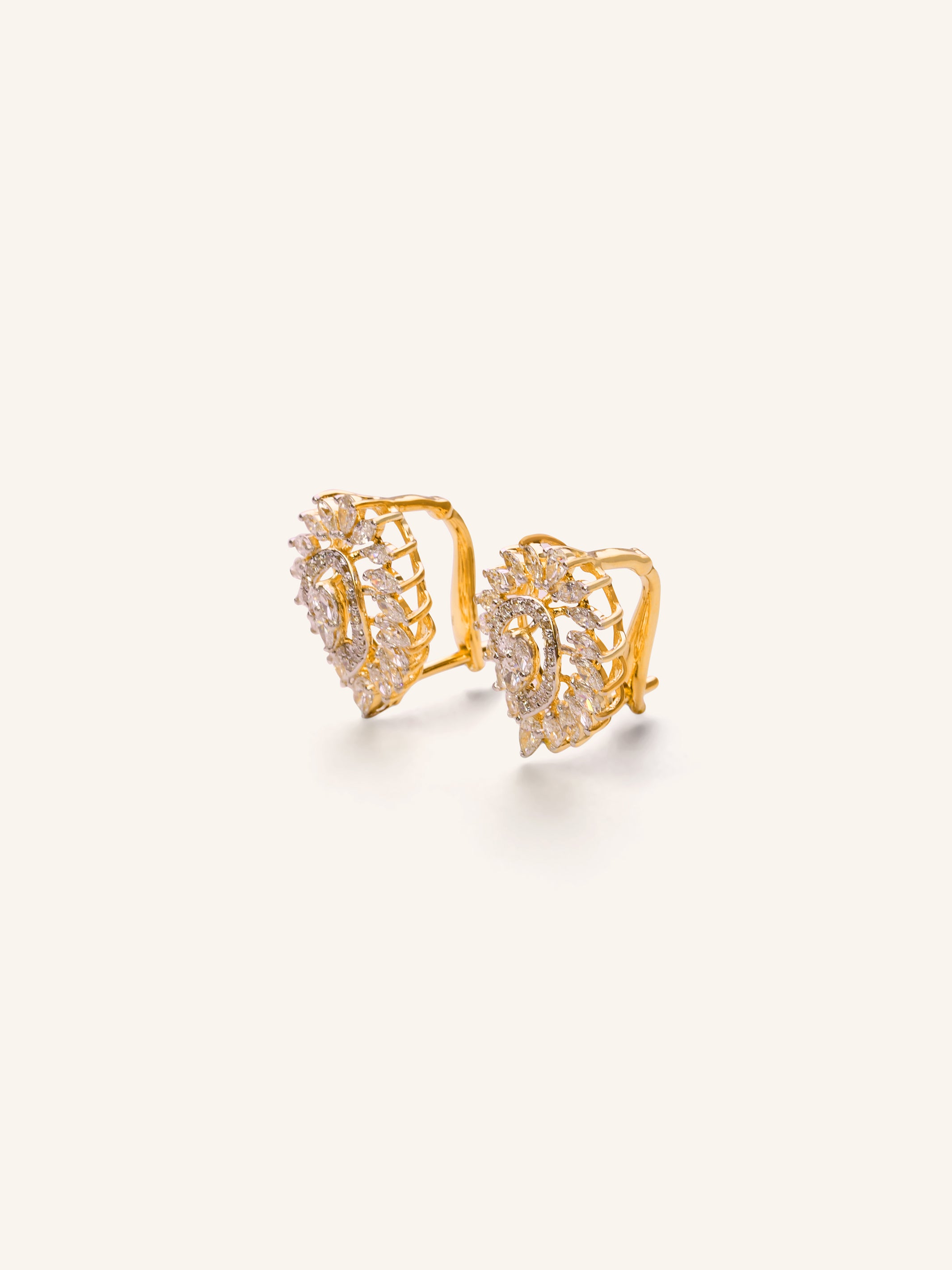 18ct Gold Diamond Bali Earring - Roop Darshan