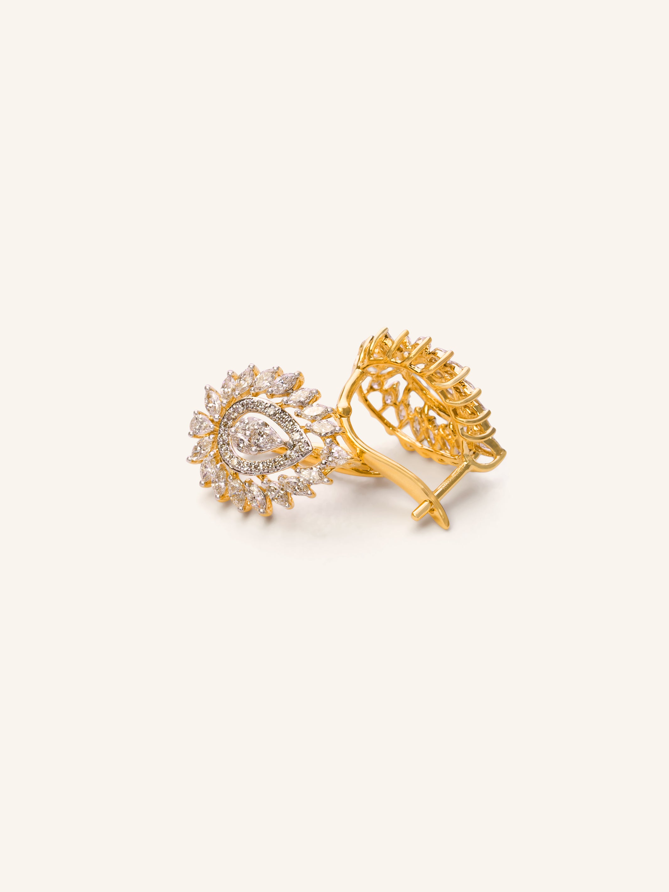 18ct Gold Diamond Bali Earring - Roop Darshan