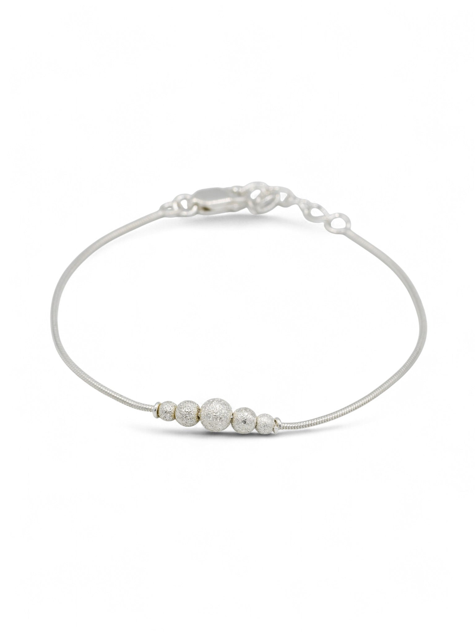 Sterling Silver Ball Bracelet - Roop Darshan