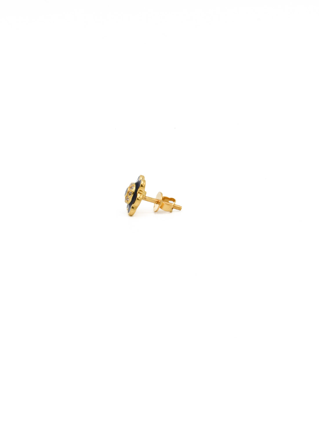 22ct Gold CZ Meena Stud Earrings - Roop Darshan