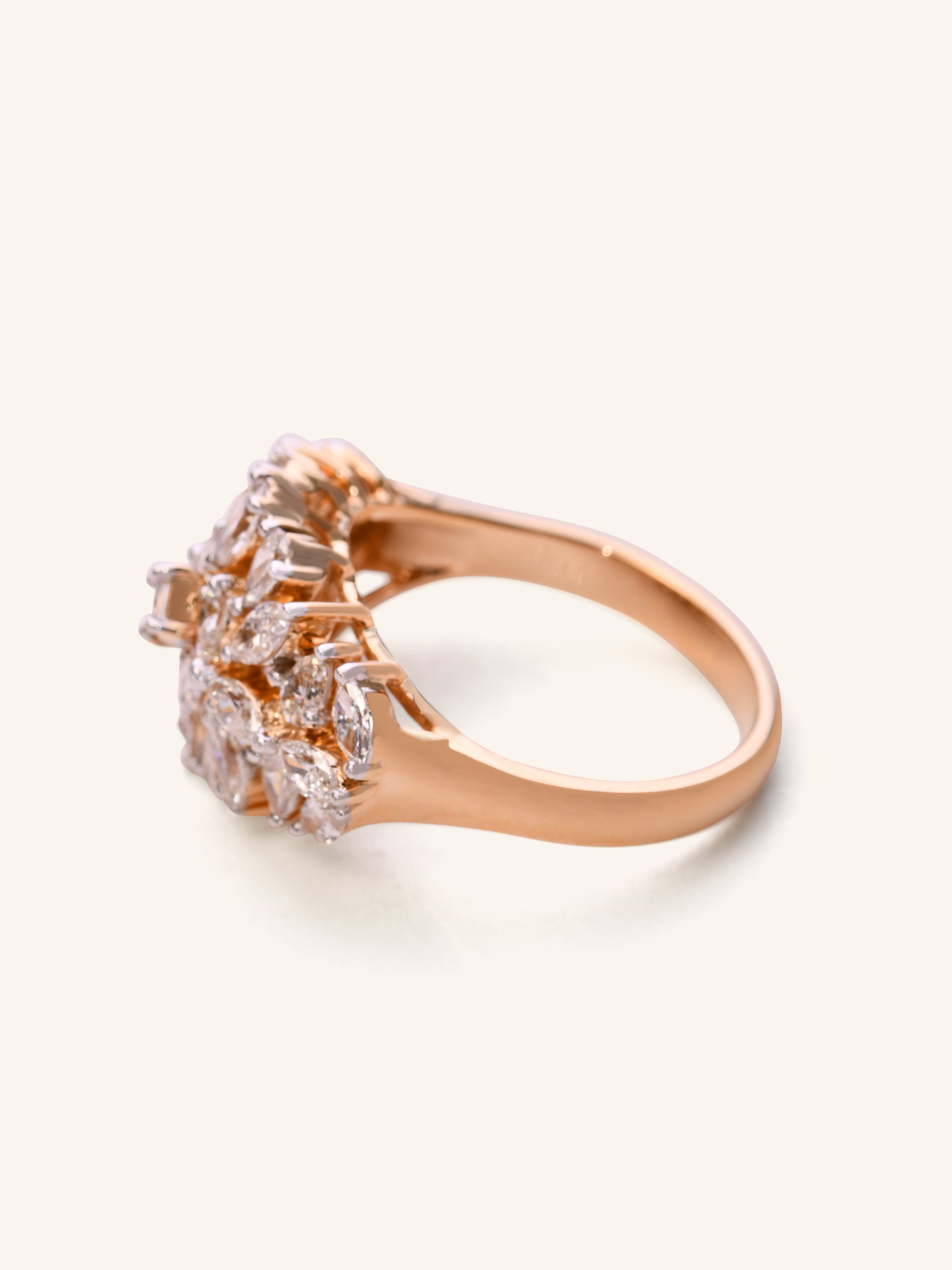 18ct Gold Dia Ladies Ring NW 6.286 GMS 27 Dia 2.07ct - Roop Darshan