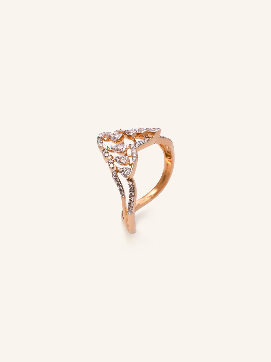 18ct Gold Dia Ladies Ring NW 2.662 GMS 56 Dia 0.34ct - Roop Darshan