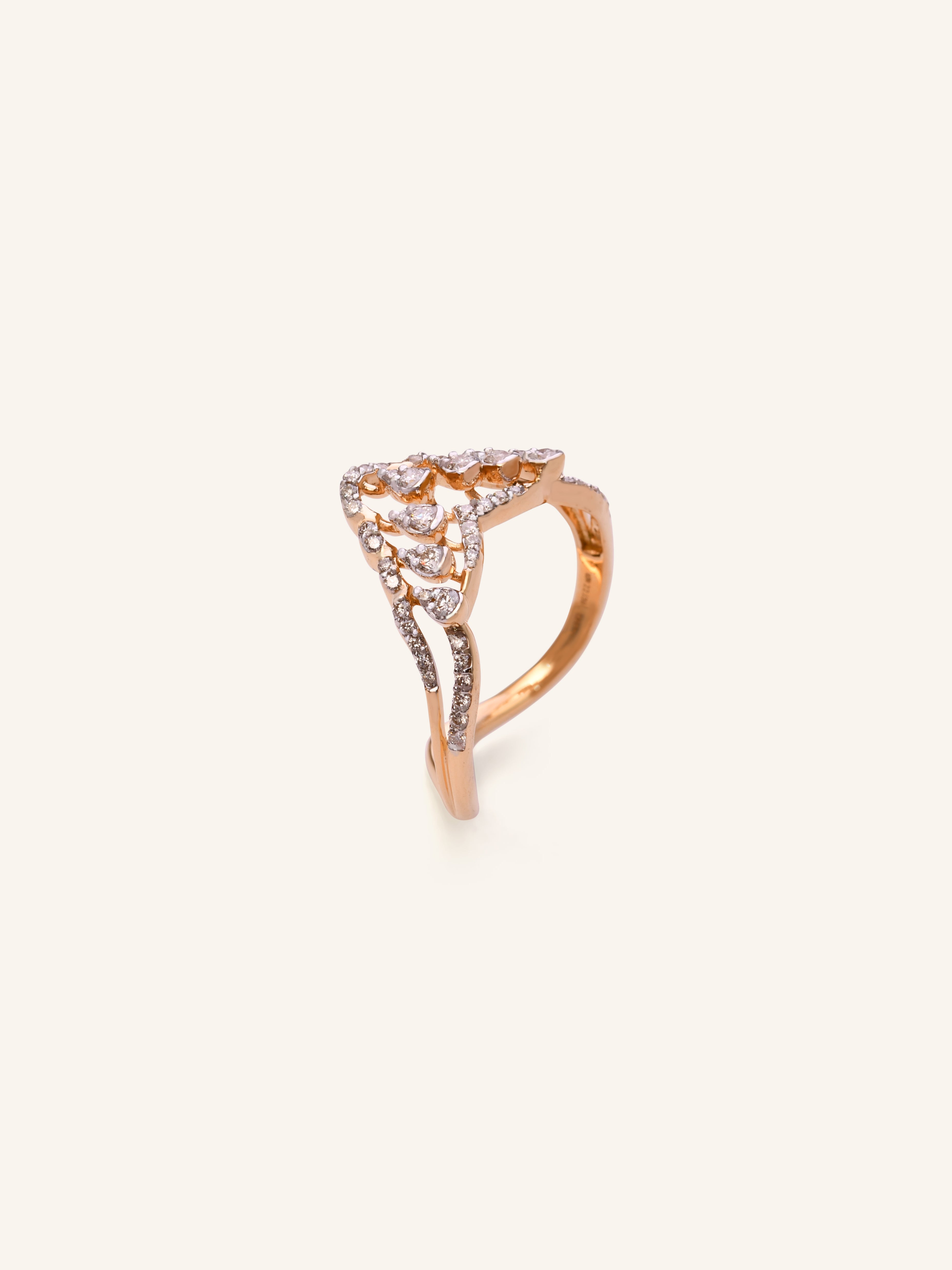 18ct Gold Dia Ladies Ring NW 2.662 GMS 56 Dia 0.34ct - Roop Darshan