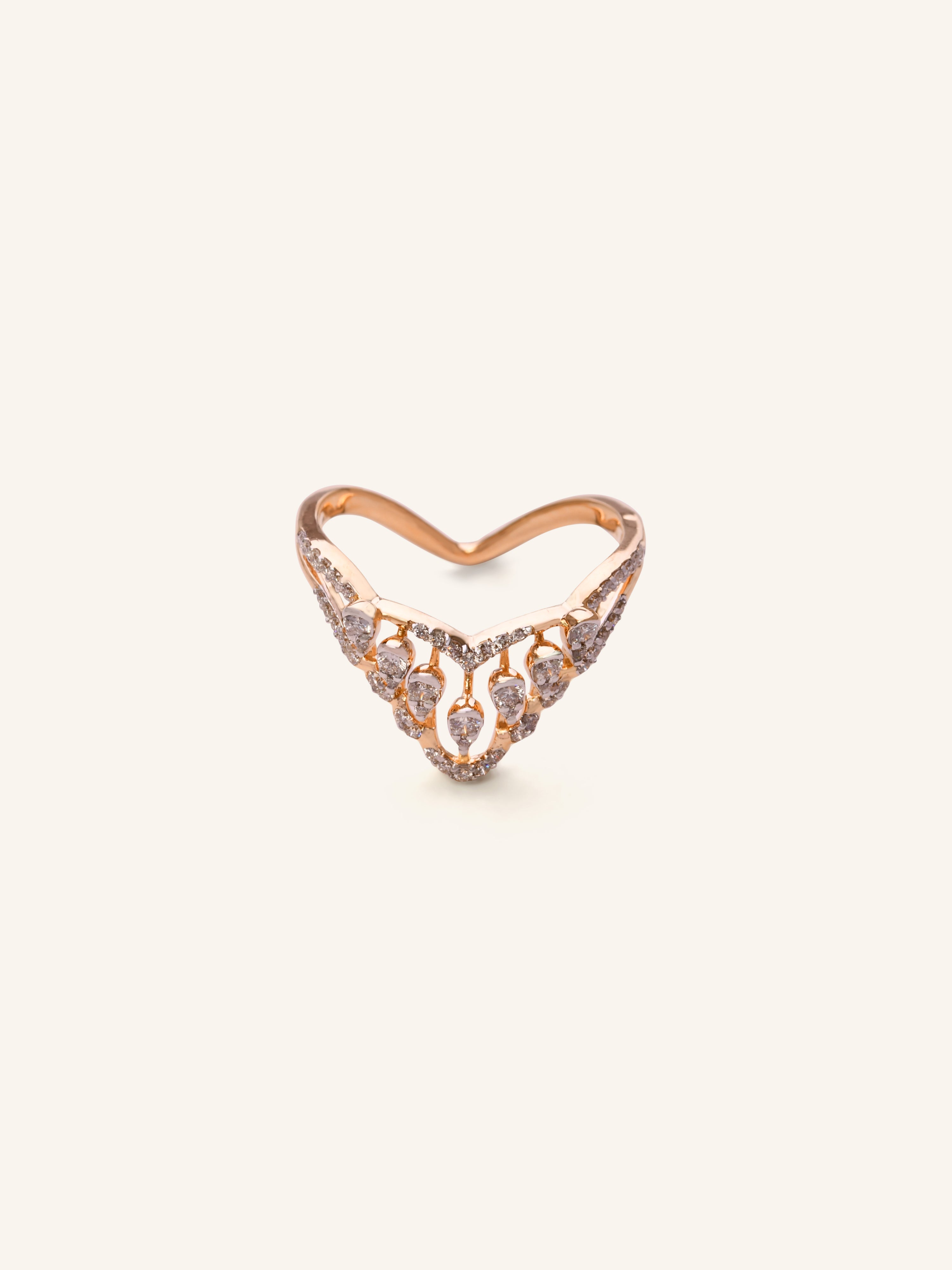 18ct Gold Dia Ladies Ring NW 2.662 GMS 56 Dia 0.34ct - Roop Darshan