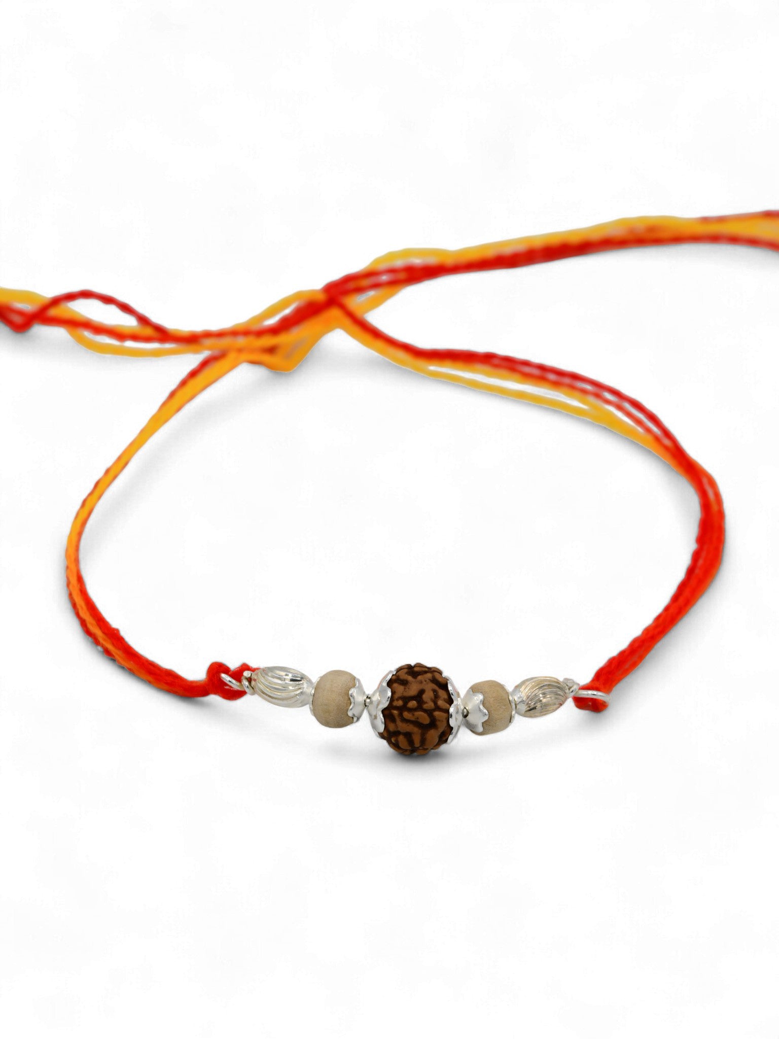 Silver Rudraksh Rakhi - Roop Darshan